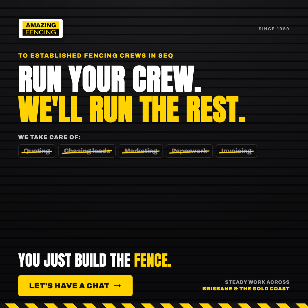 Run your crew, we'll run the rest